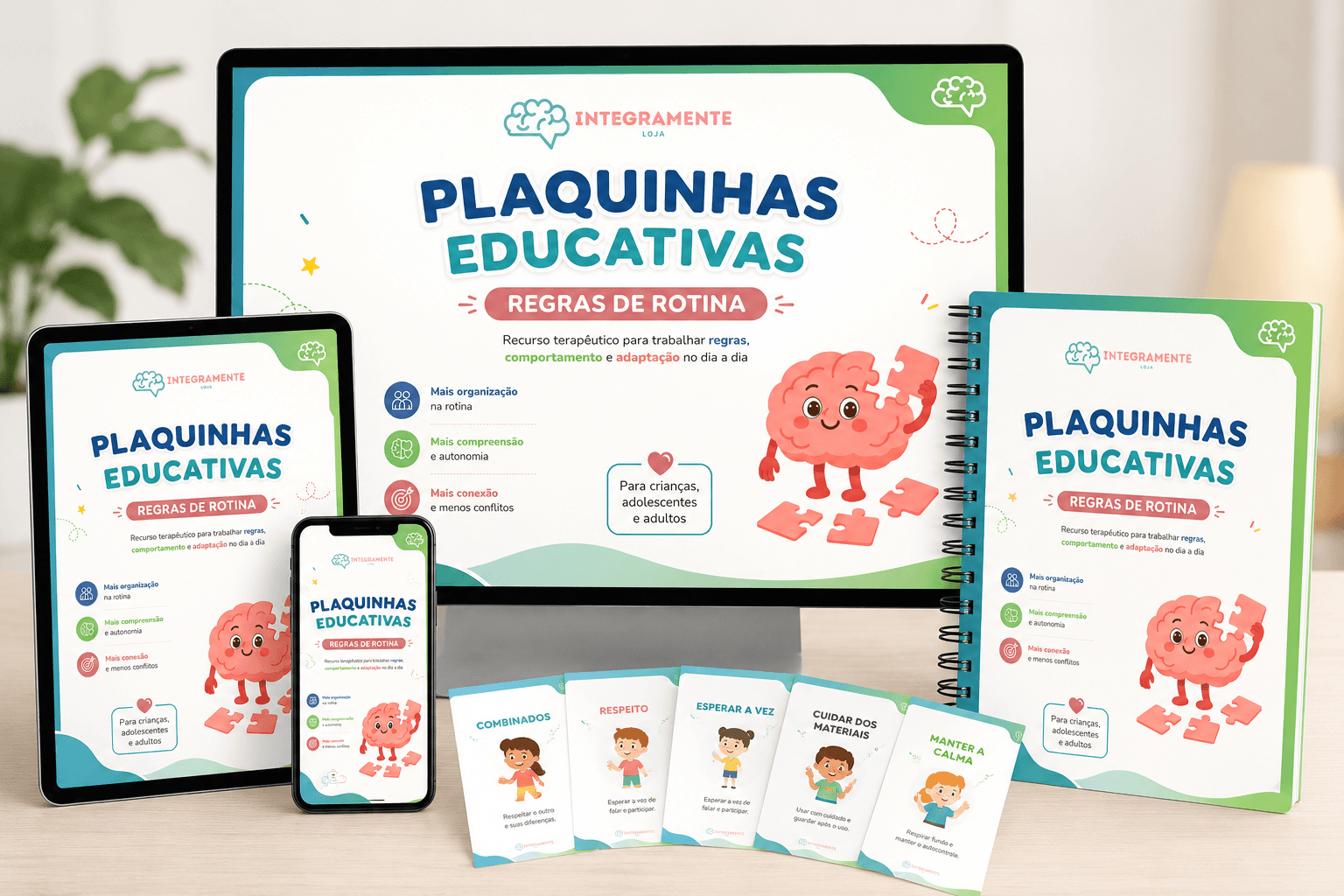 Plaquinhas Educativas – Regras Básicas de Rotina - Imagem 3